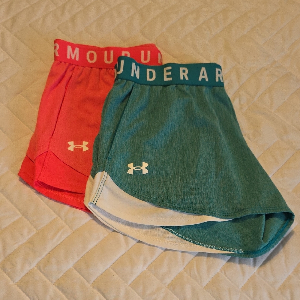 Under Armour Kids' Shorts - Coral and Teal